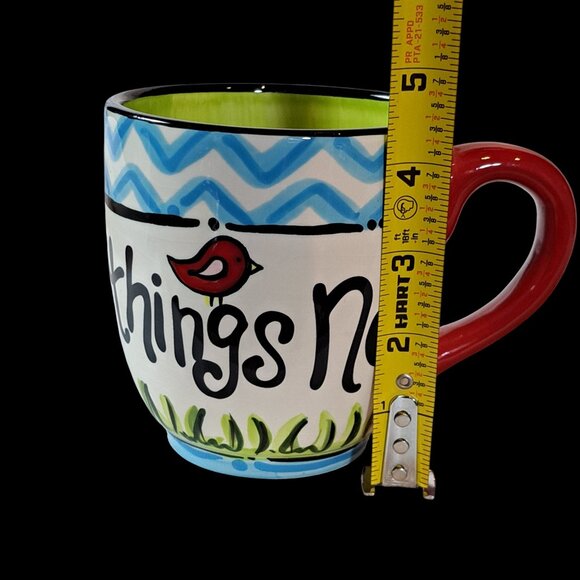 Laura Kirkland For Glory Haus Coffee Mug "He Makes All Things New" Colorful Bird - Picture 7 of 7